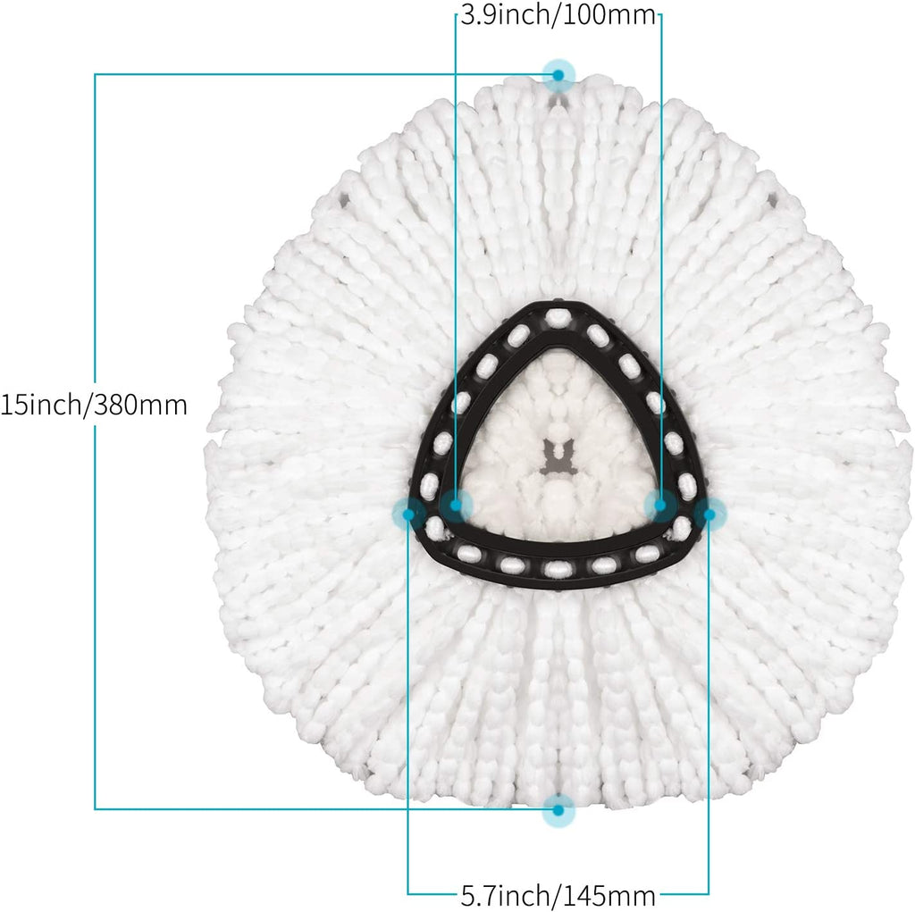 3 Pack Mop Head Replacement Spin Mop Replacement Head Microfiber Spin Mop Refills